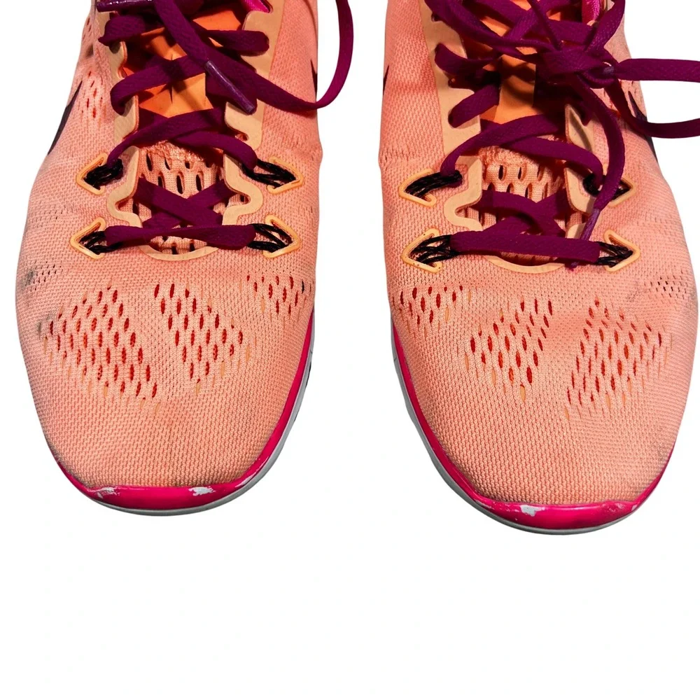Nike Free TR Fit 5 Mesh Training Shoes Orange Pink 718932-800 Size 9
